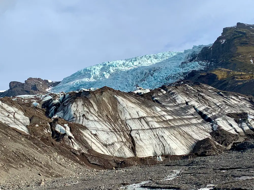 Der Sólheimajökull Gletscher 