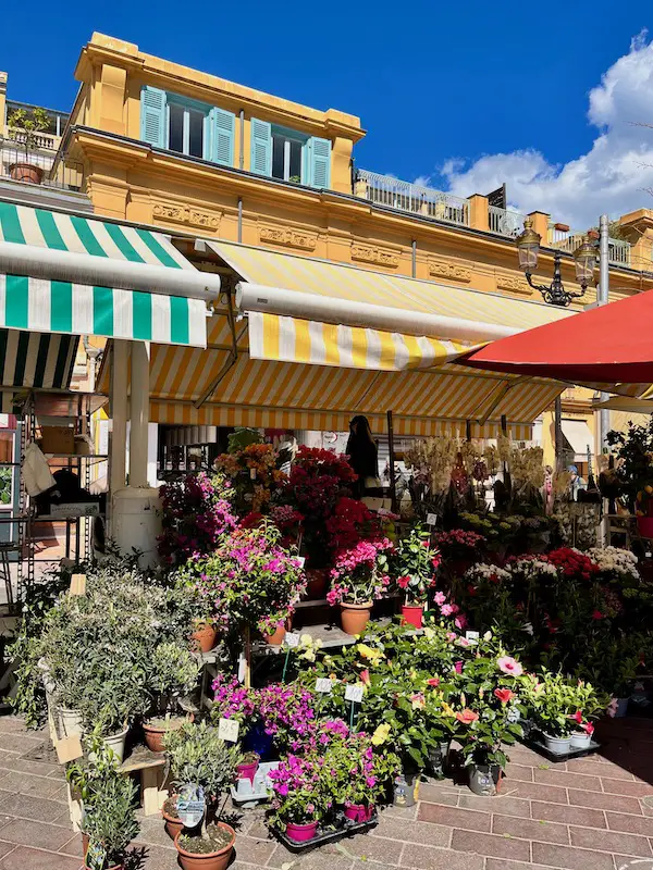 Der Blumenmarkt Saleya in Nizza