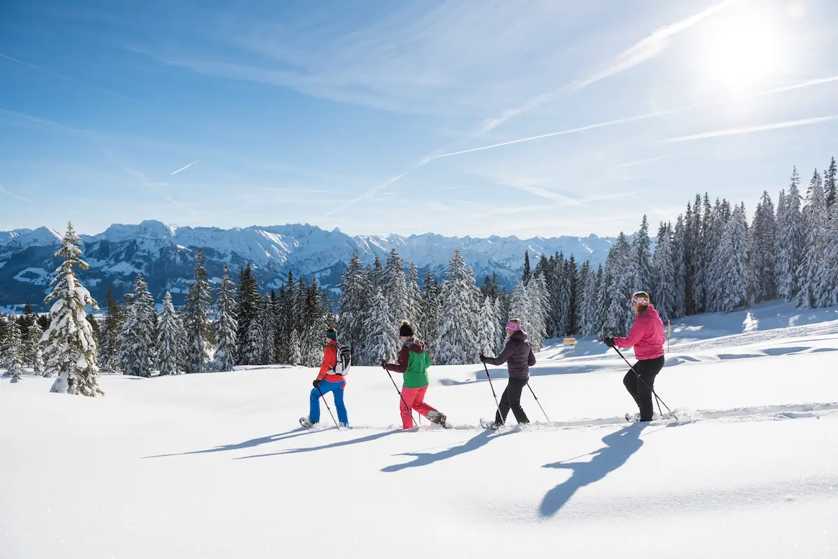 Skifahren_im_Allgaeu: Neben der Spur: Schneeschuwanderungen in unberührter Landschaft